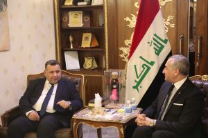 The Chancellor of Al-Karkh University of Science meets the Ministry Deputy of Health and Environment